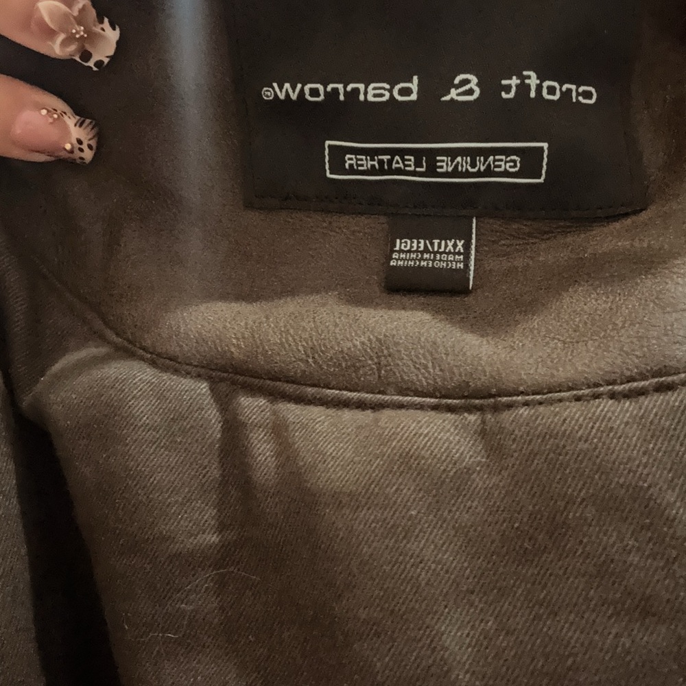 Croft & Barrow Genuine Leather Bomber Jacket - Picture 4 of 5